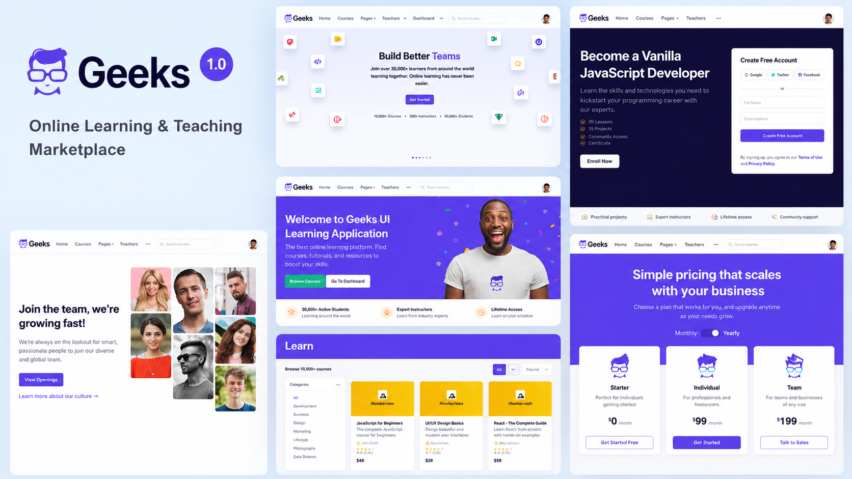 Geeks – Tema WordPress para Marketplace de Cursos Online