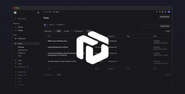 uiXpress Pro 1.2.17 – Tema Admin Poderoso para WordPress