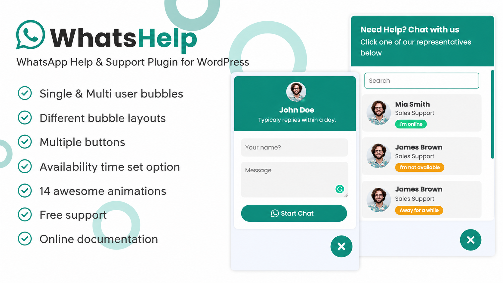 WhatsApp Chat Help WordPress 3.3.0 – Plugin de Chat e Atendimento pelo WhatsApp